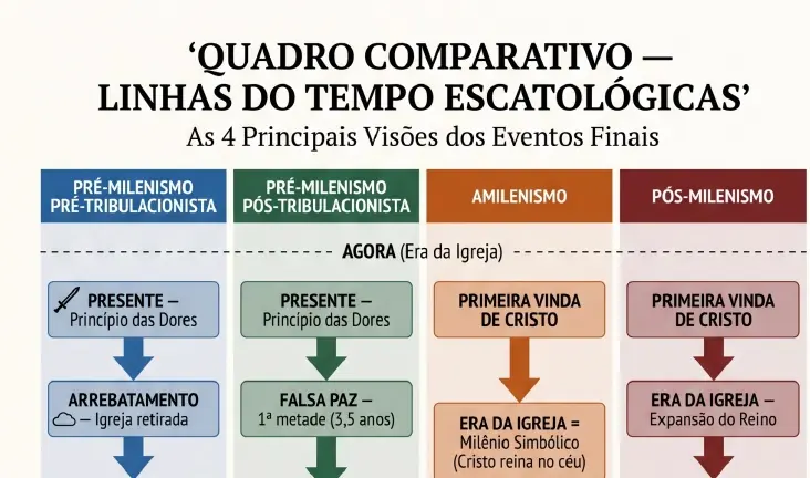 Quadro comparativo das linhas do tempo escatológicas
